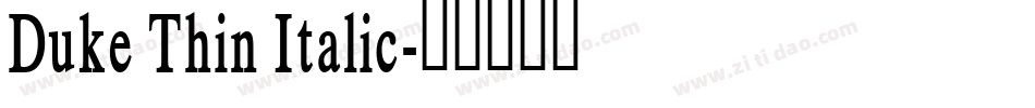 Duke Thin Italic字体转换